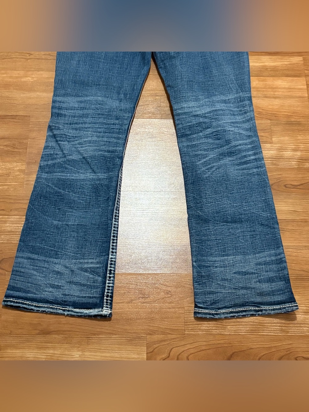 Rock Revival Ultra High Rise Curvy Boot Rima Distressed Jeans Women’s 33 - Picture 11 of 12